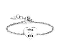 S'AGAPO BE MY ALWAYS BRACCIALE DONNA ACCIAIO CON CIONDOLO CUORE SBM42 (1589)