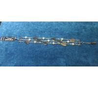 Sagapo Bracciale 3 Fili con Perle Cuori in Acciaio Donna SAF11 S'agapo