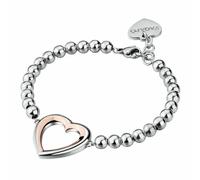 Sagapo Bracciale Acciaio Donna Cuore e Sfere Palline SMS12 S'agapo