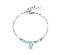 S'agapõ Bracciale Acciaio Turchese Occhio Di Dio Strega Swh11 - Bracciale