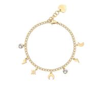Sagapo Bracciale Acciaio316l Gold con Charms SSG16