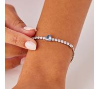 Sagapo Bracciale Cuore Azzurro Acciaio Regalo Professoressa Fine Anno SDZ152
