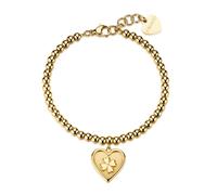 Sagapo Bracciale Cuore Quadrifoglio Donna Acciaio Dorato SUH26