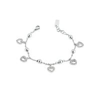 Sagapo Bracciale Donna Acciaio Con Perle E Cuori Sagapò SLD11 S'agapo