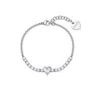 Sagapo Bracciale donna acciaio cuore Celeste Bianco S'agapo Dazzly SDZ151 SDZ152