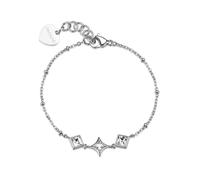 Sagapo Bracciale Donna Acciaio Tre Cristalli Regalo Compleanno Sagapò SCE52