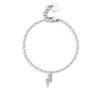 S'Agapõ Bracciale Donna, Bracciale Componibile in Acciaio e Cristalli | Collezione Happy - SHAR30