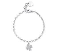 S'Agapõ Bracciale Donna In Acciaio Con Simbolo Quadrifoglio | Collezione Happy - SHAR29