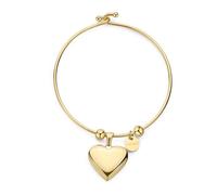 S'Agapõ Bracciale Donna, Bracciale Rigido in Acciaio con Simbolo Cuore | Collezione Stellar - SSE24