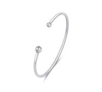 S'Agapõ Bracciale Donna, Bracciale Rigido in Acciaio e Cristalli | Collezione Click - SCK236