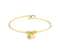 S'Agapõ Bracciale Donna, Bracciale Rigido in Acciaio e Cristalli con Simbolo Farfalla | Collezione Lucky Light - SKT34