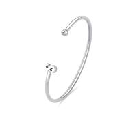 S'AGAPO CLICK BRACCIALE RIGIDO IN ACCIAIO DA DONNA CON LETTERA S SCK229 (2497)