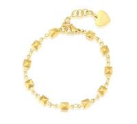 Sagapo Bracciale Catena Con Borchie In Acciaio Dorato S'Agapo SHK32 Sagapò