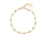SAGAPO BRACCIALE in ACCIAIO Con Catena a CUORI DORATI Sagapò SHK99 S'agapo