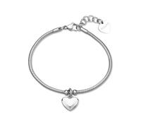 S'Agapõ Bracciale Donna in Acciaio con Simbolo Cuore | Collezione Click - SCK292