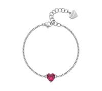 Sagapo Bracciale in Acciaio con Cristallo Cuore Rosso Sagapò SDZ69 S'agapo