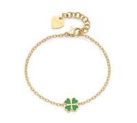 S'Agapõ Bracciale Donna In Acciaio Con Simbolo Quadrifoglio | Collezione Click - SCK261