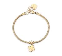 S'Agapõ Bracciale Donna in Acciaio con Simbolo Quadrifoglio | Collezione Click - SCK290