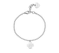 SAGAPO BRACCIALE QUADRIFOGLIO Sfere Piccole Acciaio Sagapò SSM015 S'agapo