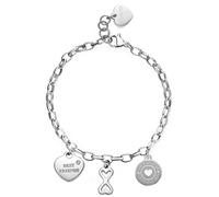 S'Agapõ Bracciale Donna, Bracciale Componibile in Acciaio e Cristalli | Collezione Happy - SHAR16