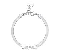 S'Agapõ Bracciale Donna in Acciaio e Cristalli | Collezione Click - SCK251