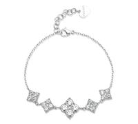 S'Agapõ Bracciale Donna in Acciaio e Cristalli | Collezione Gleam - SLA16