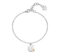 S'Agapõ Bracciale Donna in Acciaio e Cristalli con Simbolo Angelo | Collezione Click - SCK272