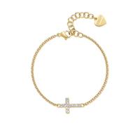 S'Agapõ Bracciale Donna In Acciaio Con Simbolo Croce | Collezione Dazzly - SDZ76