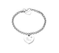 S'Agapõ Bracciale Donna in Acciaio e Cristalli con Simbolo Cuore | Collezione Be My Always - SBM17