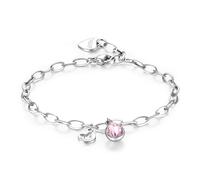 S'Agapõ Bracciale Donna in Acciaio e Cristalli con Simbolo Farfalla | Collezione Lucky Light - SKT17