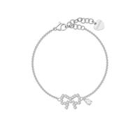 S'Agapõ Bracciale Donna in Acciaio e Cristalli con Simbolo Fiocco | Collezione Twinkle - SWN13