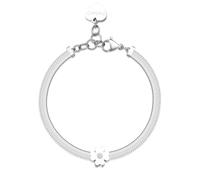 S'Agapõ Bracciale Donna in Acciaio e Cristalli con Simbolo Fiore | Collezione Click - SCK246