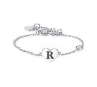 S'AGAPO CLICK BRACCIALE IN ACCIAIO DA DONNA CON CUORE LETTERA S SCK135 (2059)