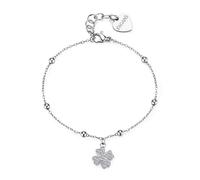 S'AGAPÕ Bracciale Donna In Acciaio Con Simbolo Quadrifoglio | Collezione Witch - SWH14