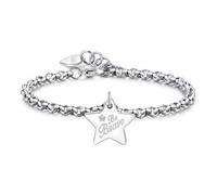 S'Agapõ Bracciale Donna in Acciaio e Cristalli con Simbolo Stella | Collezione Be My Always - SBM35