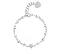 S'Agapõ Bracciale Donna in Acciaio e Cristalli con Simbolo Stella | Collezione Luce - SCE18