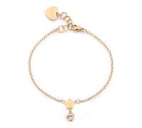Sagapo Bracciale Stella e Cristallo in Acciaio Dorato Sagapò SCE28 S'agapo