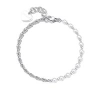 S'Agapõ Bracciale Donna in Acciaio e Perle | Collezione Chunky - SHK67