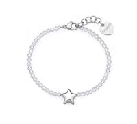 S'Agapõ Bracciale Donna in Acciaio e Perle con Simbolo Stella | Collezione Stellar - SSE45