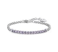Bracciale Donna S'Agapõ Acciaio Centrale Tennis Viola SDZ83