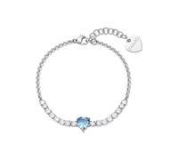 S'Agapõ Bracciale Donna in Acciaio e Zirconi con Simbolo Cuore | Collezione Dazzly - SDZ152