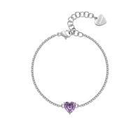 S'Agapõ Bracciale Donna in Acciaio e Zirconi con Simbolo Cuore | Collezione Dazzly - SDZ68