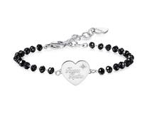 Sagapo Bracciale Donna Nero con Cuore Forever Together SBML01 S'Agapo