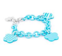 Sagapo Bracciale Donna Plastica Portafortuna Quadrifoglio Colorato Sagapò