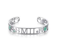 Sagapo Bracciale Donna Rigido Smile Regalo Compleanno Ragazza Acciaio SOV13