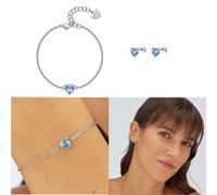 Sagapo Bracciale e Orecchini Cuore Celeste Sagapò SDZ70 SDZ98 S'agapo