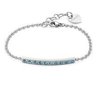 S'agapõ Bracciale In Acciaio Con Cristallo Azzurro Chiaro Dazzly Sdz15 - Bracciale