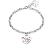 S'AGAPO BRACCIALE MAMMA CUORE SEI LA MIA STELLA IN ACCIAIO DONNA SBML06 SAGAPO