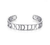 Sagapo Bracciale Rigido Good Luck Acciaio Fortuna S'agapo SOV11 Sagapò