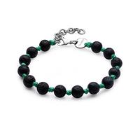 SAGAPO BRACCIALE Riot ACCIAIO SFERE LAVA STONE SRT23